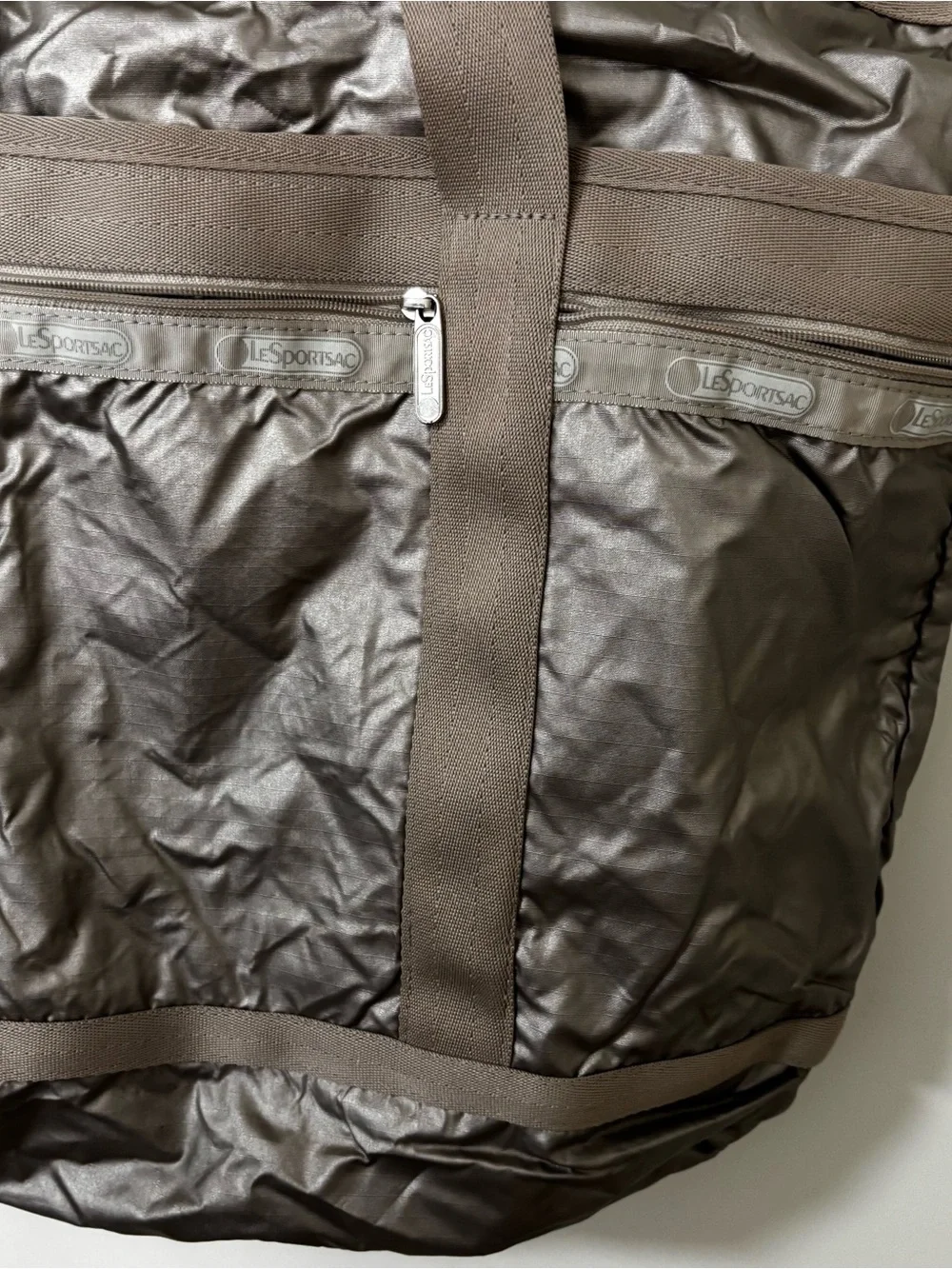 Lesportsac Pearl Lightning Shimmer Tote in Pearl